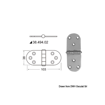 Zawias 103 x 38 mm 38.494.02
